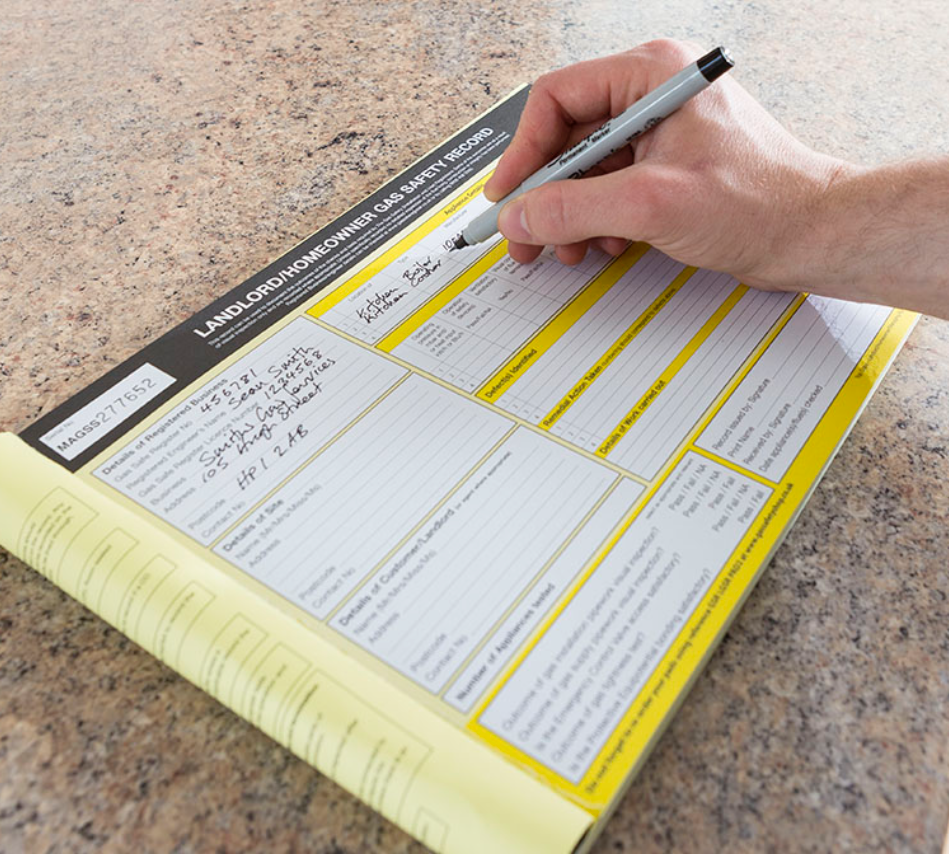 Photo for both gas safety inspection sections (servicing and home page)